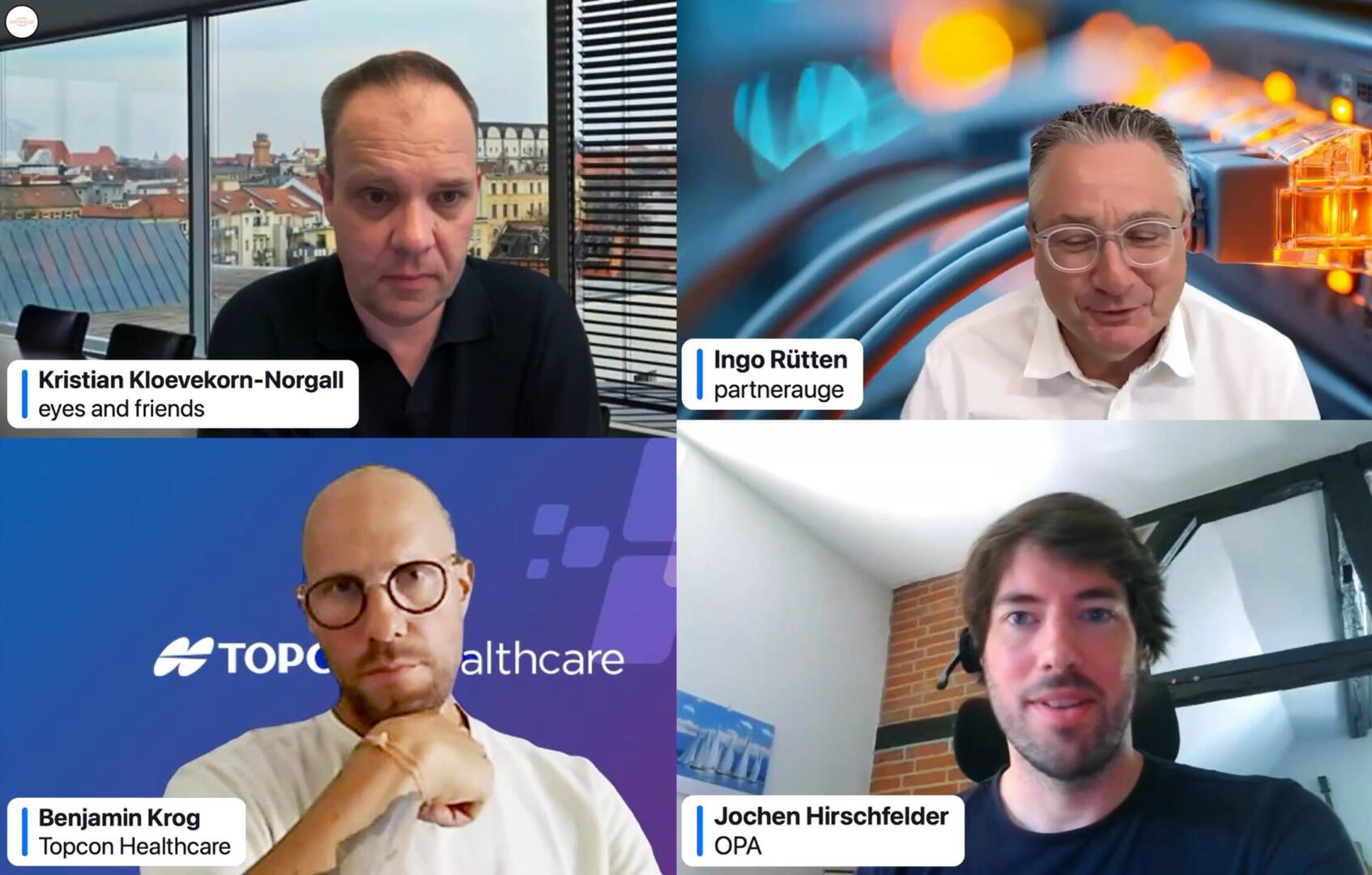 Webinar über Digitalisierung mit OPA, Topcon, eyes and friends und Partnerauge